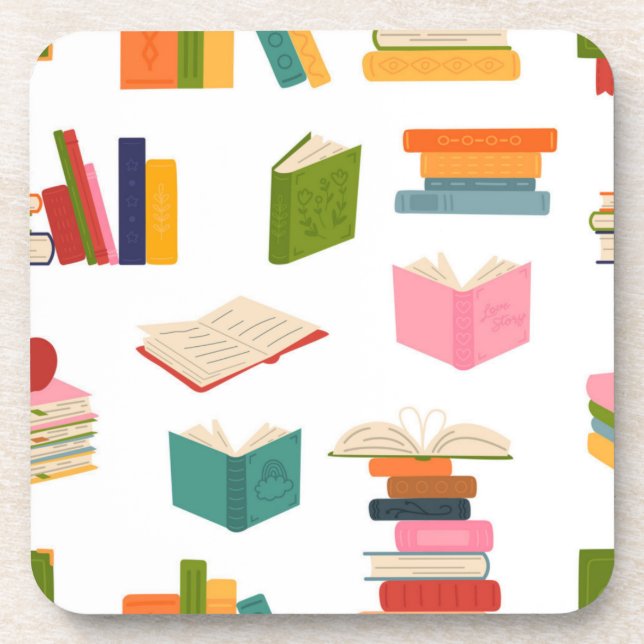 Dessous-de-verre Motif de livre (Devant)
