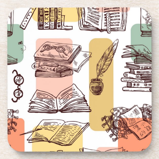 Dessous-de-verre Motif de livre (Devant)