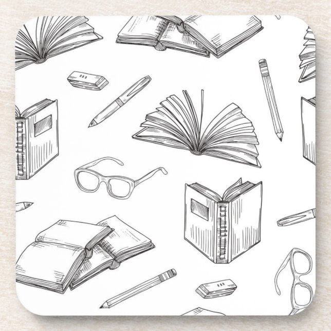 Dessous-de-verre Motif de livre (Devant)