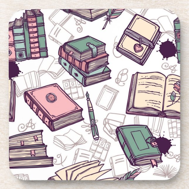 Dessous-de-verre Motif de livre (Devant)