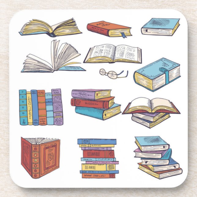 Dessous-de-verre Motif de livre (Devant)