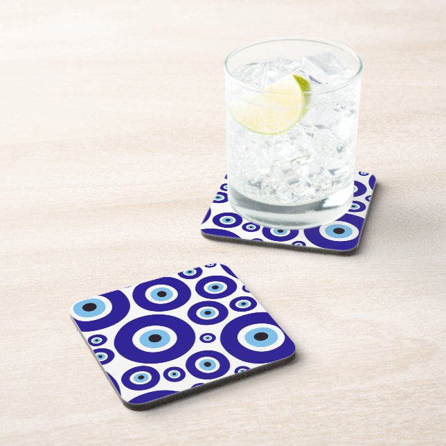 Dessous-de-verre Motif de l'œil maléfique, Œil grec, Œil turc, Naza (Côté Droit)