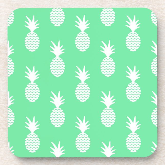 Dessous-de-verre Motif de menthe d'ananas (Devant)