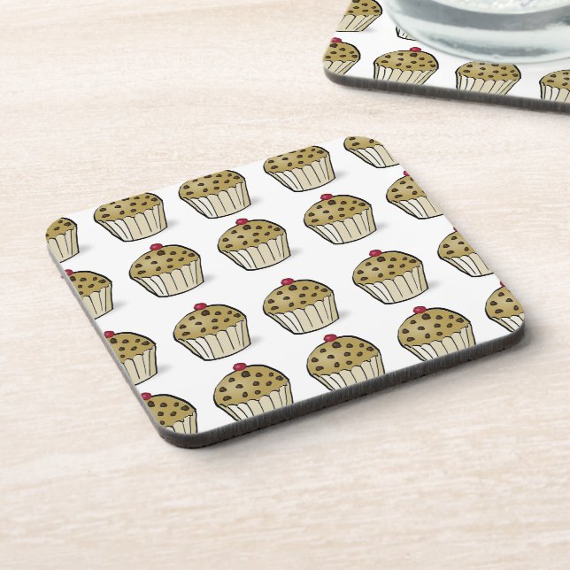 Dessous-de-verre Motif de mini-muffins mignons (Côté gauche)