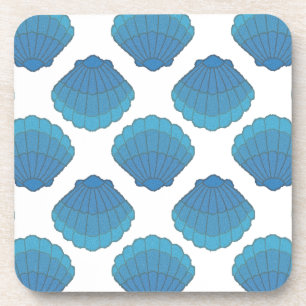 Dessous-de-verre Motif de mosaïque Blue Seashell