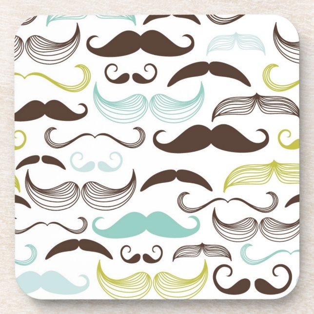 Dessous-de-verre Motif de moustache, rétro style 2 (Devant)
