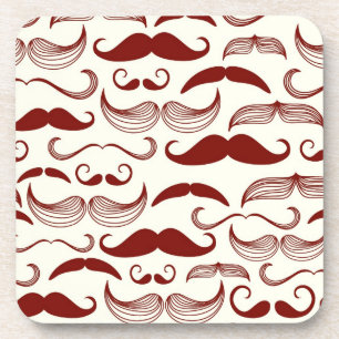 Dessous-de-verre Motif de moustache, rétro style 3