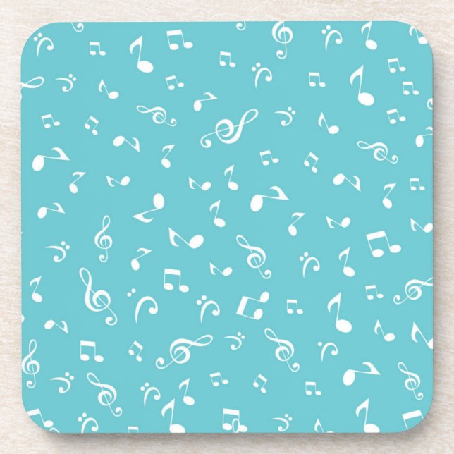 Dessous-de-verre Motif de notes musicales (Devant)