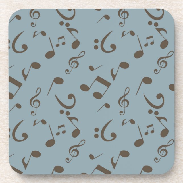Dessous-de-verre Motif de notes musicales (Devant)