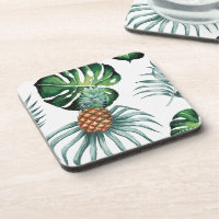 Motif de palmier de jungle à l'aquarelle tropicale