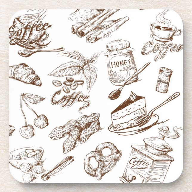 Dessous-de-verre Motif de papier (Devant)