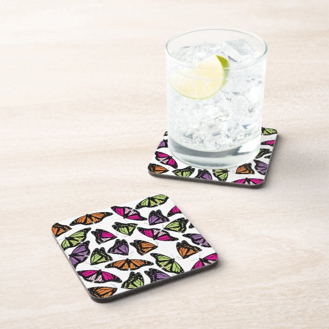 Dessous-de-verre Motif de papillons colorés (Côté Droit)