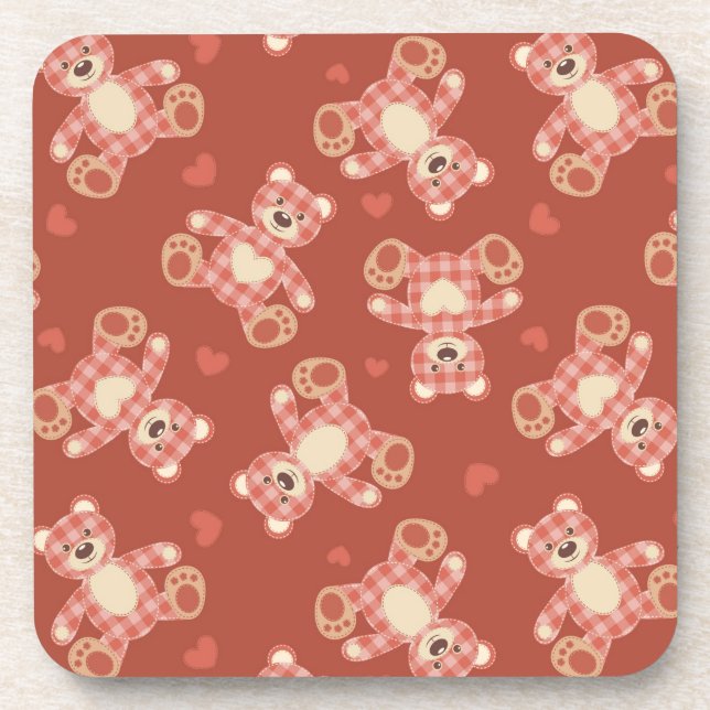 Dessous-de-verre motif de patchwork d'ours (Devant)