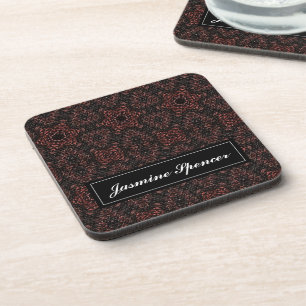 Dessous-de-verre motif de peau de serpent unique Brown