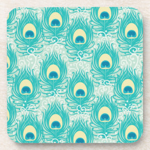 Dessous-de-verre Motif de plumes de paon