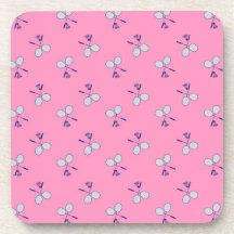 Motif de raquette de Badminton rose