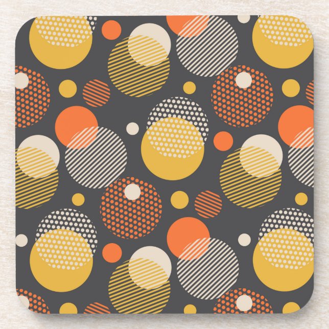 Dessous-de-verre Motif de rayure de point de polka (Devant)