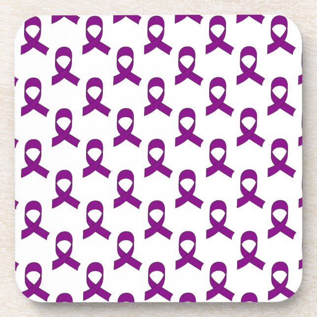 Dessous-de-verre Motif de ruban violet (Devant)