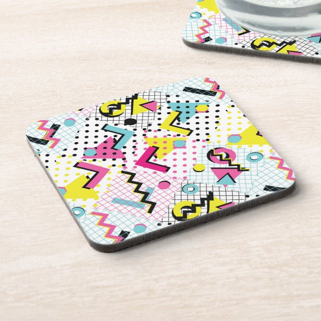 Dessous-de-verre Motif de style postmoderne Memphis (Côté gauche)