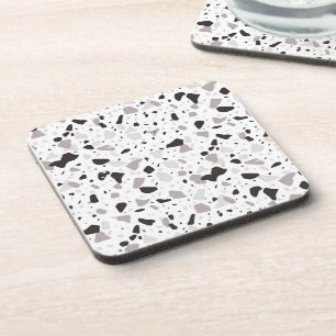 Dessous-de-verre Motif de Terrazzo monochromatique