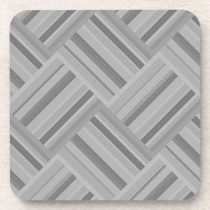Dessous-de-verre Motif de tissage en diagonale rayures grises