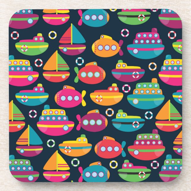 Dessous-de-verre Motif de transport d'océan (Devant)