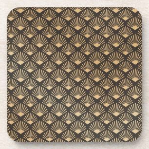 Dessous-de-verre Motif de ventilateur Gatsby Art Déco Vintage