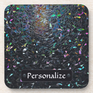 Dessous-de-verre Motif de verre teinté abstrait iridescent personna