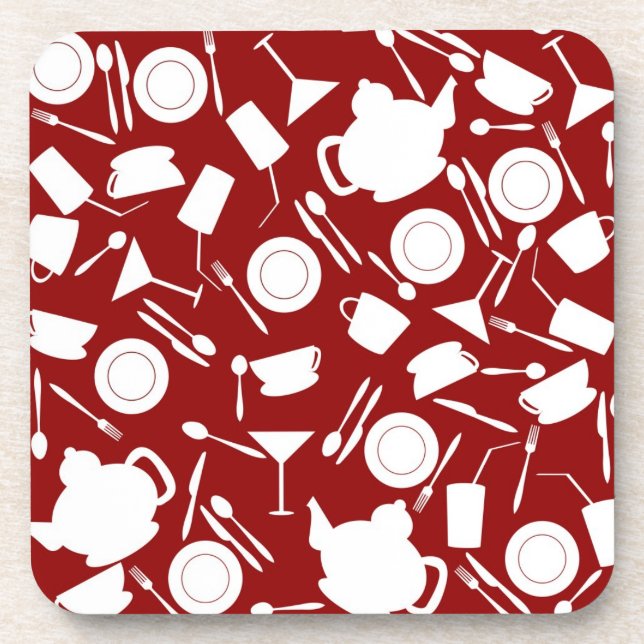 Dessous-de-verre Motif d'éléments de cuisine (Devant)