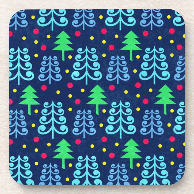 Dessous-de-verre Motif des arbres de Noël (Devant)