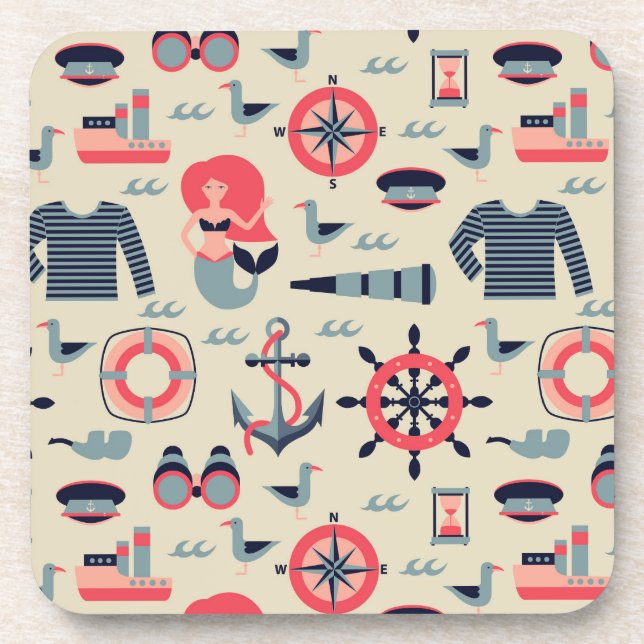 Dessous-de-verre Motif d'espèce marine (Devant)