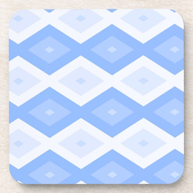 Dessous-de-verre Motif diamant bleu pâle (Devant)