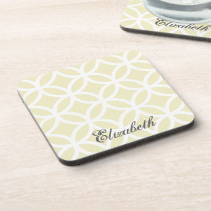 Dessous-de-verre Motif Diamant Jaune Personnalisé