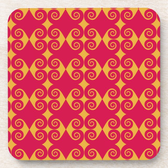 Dessous-de-verre Motif diamant ondulé (Devant)