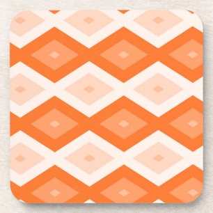 Dessous-de-verre Motif diamant orange