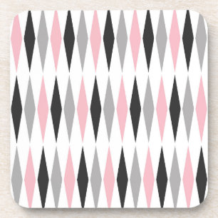 Dessous-de-verre Motif diamant rétro moderne du milieu du siècle