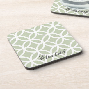Dessous-de-verre Motif Diamant Vert Personnalisé