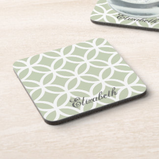 Dessous-de-verre Motif Diamant Vert Personnalisé