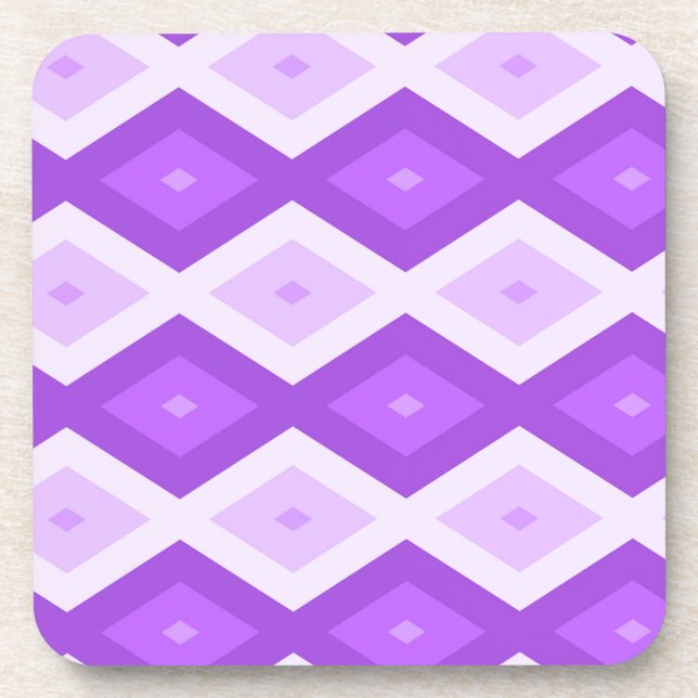 Dessous-de-verre Motif diamant violet clair (Devant)
