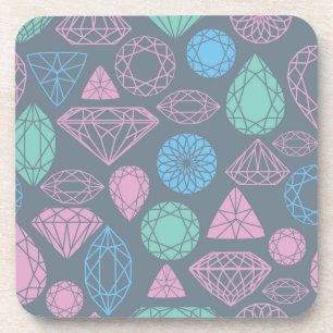 Dessous-de-verre Motif d'icône Gemstone