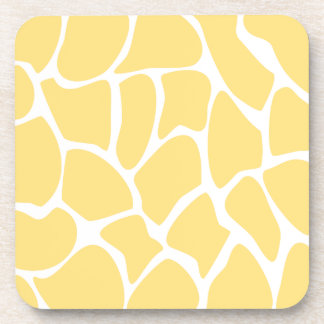 Dessous-de-verre Motif d'impression de girafe en jaune