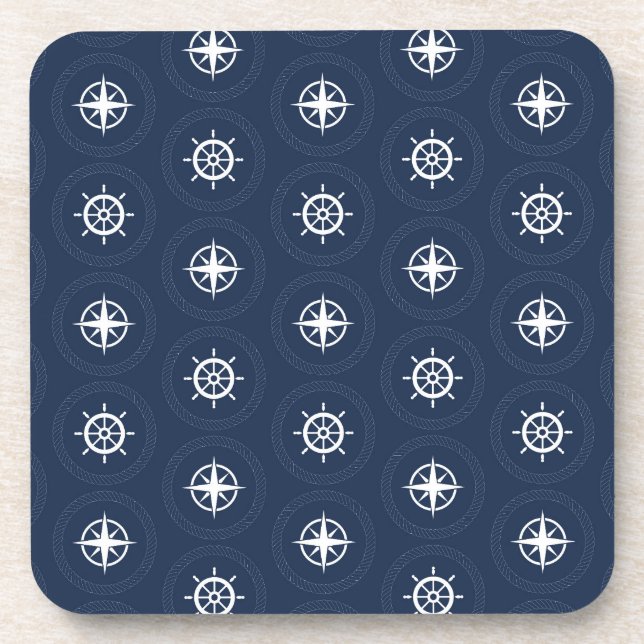 Dessous-de-verre Motif d'outils maritimes (Devant)