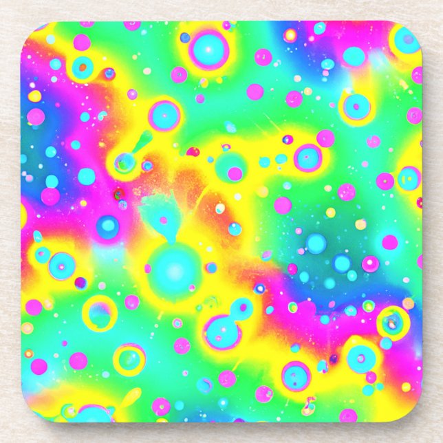Dessous-de-verre Motif dynamique Neon Blaze (Devant)