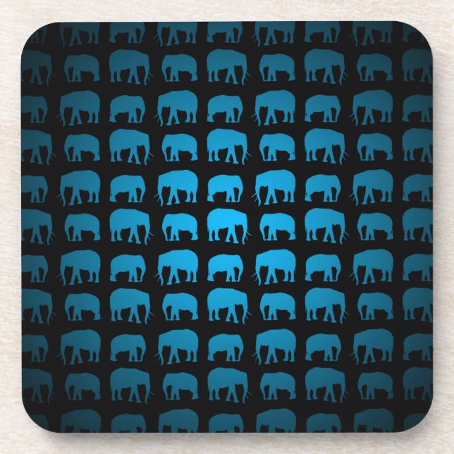 Dessous-de-verre Motif Éléphant Bleu (Devant)
