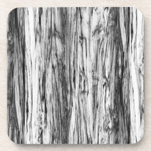 Dessous-de-verre Motif en bois de chauffe - noir, blanc et gris