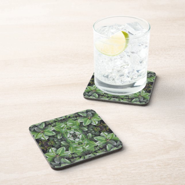 Dessous-de-verre Motif en feuilles de caoutchouc (Côté Droit)