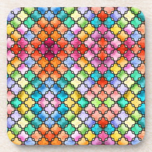 Dessous-de-verre Motif en mosaïque arc-en-ciel