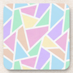 Dessous-de-verre Motif en mosaïque arc-en-ciel Pastel
