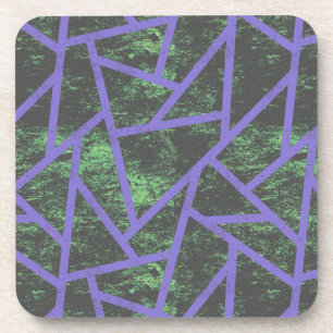 Dessous-de-verre Motif en mosaïque violet et verte