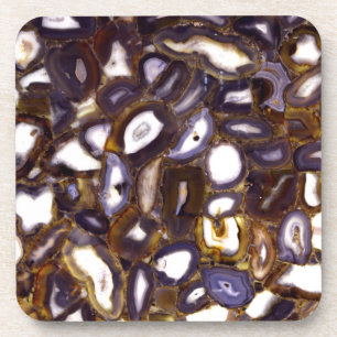Dessous-de-verre Motif en pierre blanche Brown violet